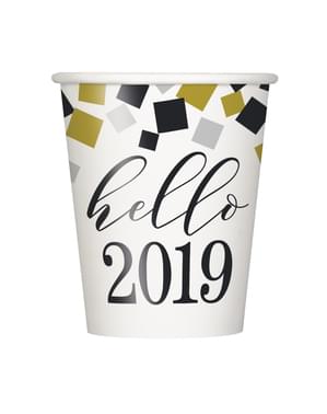 8 New Year's cups - Happy New Year