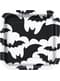 Set van 8 zwart witte dessert borden met vleermuizen - Black Bats Halloween
