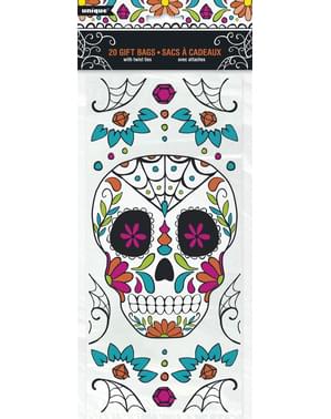 20 bolsitas de celofán de catrina - Day of the Dead