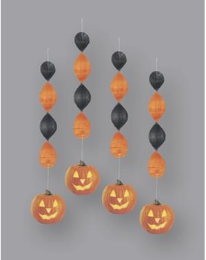Set 4 dekorasi labu gantung - Basic Halloween