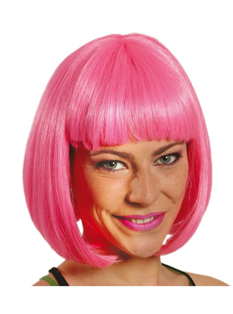 Shoulder Length Pink Wig
