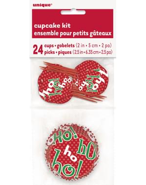 Cupcake seti, 24 sayısı - Ho Ho Ho Noel