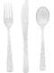 Besteck Set silber mit Glitzer 18-teilig - Basic Christmas