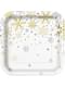 8 pratos de sobremes (18 cm) - Silver & Gold Holiday Snowflakes