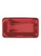 Zestaw 8 prostokątnych czerwonych tacek - Solid Colour Tableware