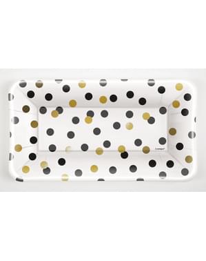 סט 8 המגשים מלבניים השנה החדשה - מפלגת שיק נוצצת שנה החדשה