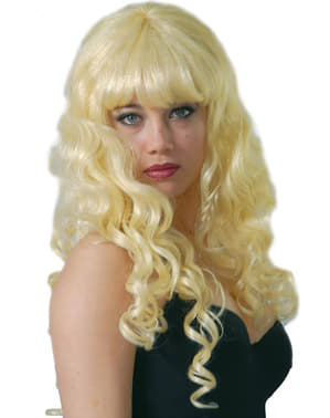 Peruka włosy falowane blond