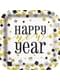 8 assiettes carrées Nouvel An - Glittering New Year