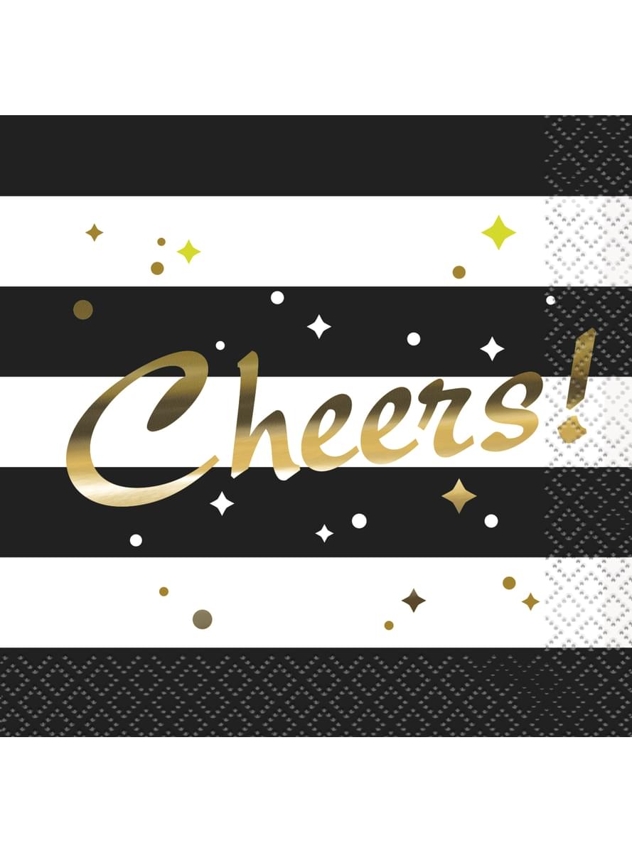 16 Serviettes en papier Nouvel An - Glittering New Year Chic Party