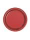 8 Round Metallic Red Plate (23 cm) - Red Foil Programme