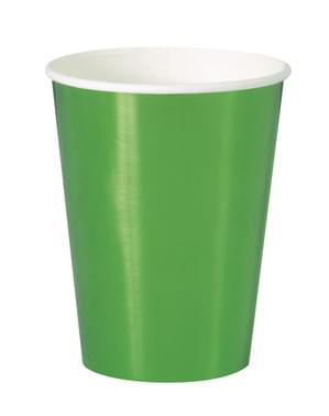 Set med 8 muggar gröna - Solid Colour Tableware