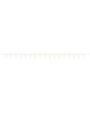 Jule snefnug flag banner - White Snowflakes