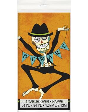 Rektangulær dug med de dødes dag skelet - Day of the Dead