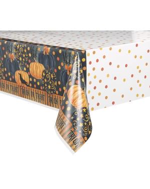 Taplak meja persegi panjang dengan labu elegan - Painted Pumpkin & Spooky Night