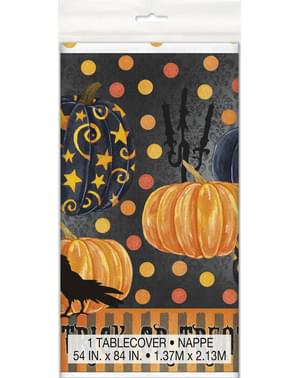 Taplak meja persegi panjang dengan labu elegan - Painted Pumpkin & Spooky Night