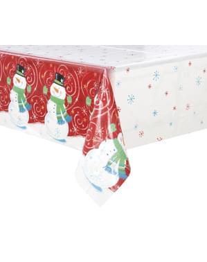 Prostokątny obrus w bałwanki - Snowman Swirl