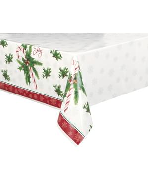 Rektangulær bordduk med polkagris - Polkagris Jul