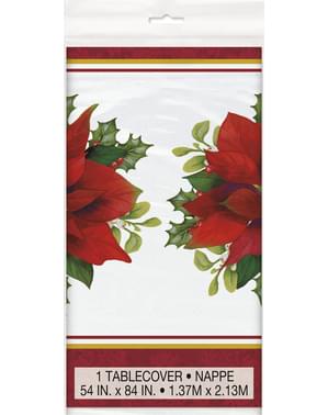 Rechteckige Tischdecke mit elegantem Weihnachtsstern - Holly Poinsettia