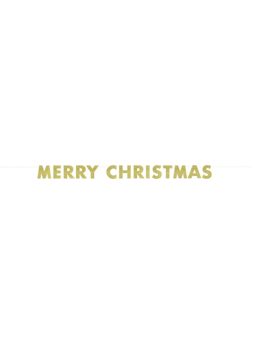 Merry Christmas Girlande gold - Basic Christmas