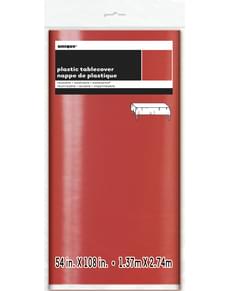 Toalha de mesa retangular vermelha brilhante - Basic Christmas