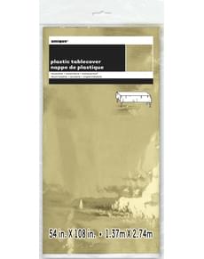 Toalha de mesa retangular dourado - Basic Christmas