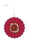 Papierowy wachlarz dekoracyjny z eleganckim wilczomleczem - Holly Poinsettia
