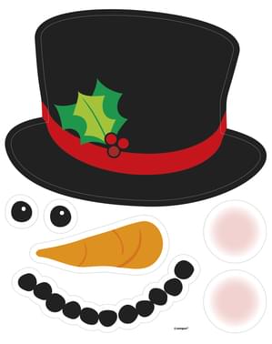 2 kpl lumiukko koristemagneetteja - Basic Christmas