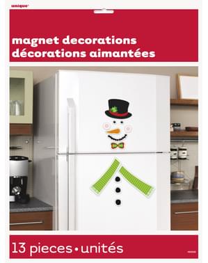 2 dekorationsmagneter snögubbe - Basic Christmas