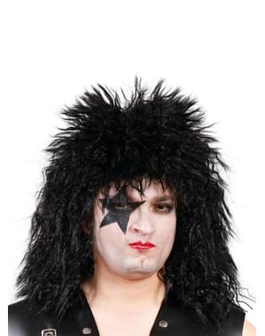 Parrucca da rocker nera