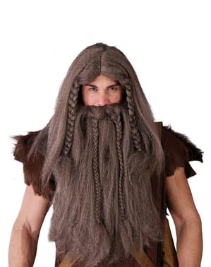 Ensemble perruque et barbe de viking