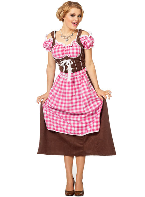 Disfraz de Oktoberfest rosa para mujer