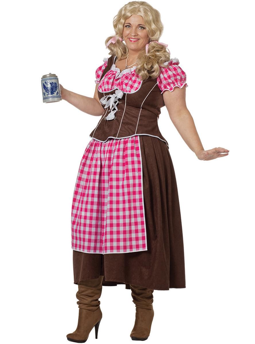 Dirndl Kostüm für Oktoberfest rosa für Damen