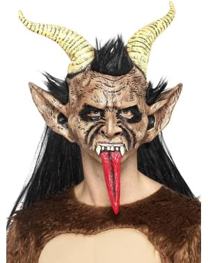 Máscara de Krampus navideño para adulto