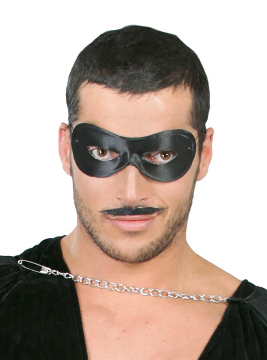 Svart Pierrot Øyemaske