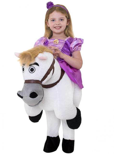 Comercialización Sandalias Aplicar Disfraz a hombros de Rapunzel sobre el caballo Max. Entrega 24h | Funidelia