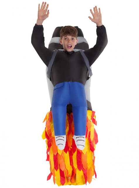 Disfraz de cohete jetpack hinchable para niños