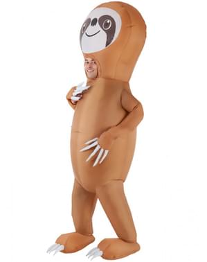 Costum de urs leneș gonflabil pentru adult