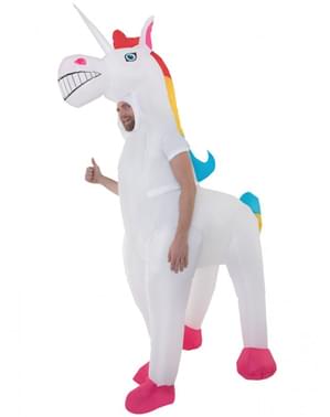 Déguisement licorne gonflable adulte