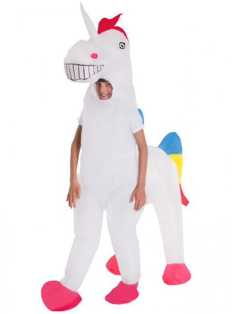 Déguisement licorne gonflable enfant