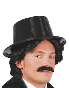 Cartola de plástico preta