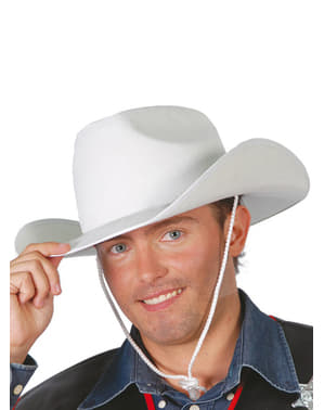 Biely kovbojský klobúk