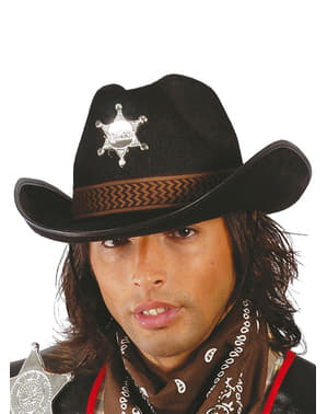 Sombrero de sheriff color negro