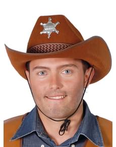 Chapéu de xerife castanho