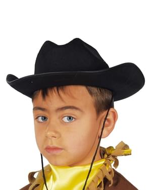 Musta cowboy hattu lapselle