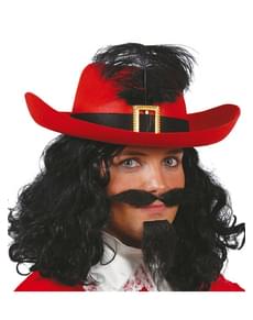 Chapéu de mosqueteiro vermelho