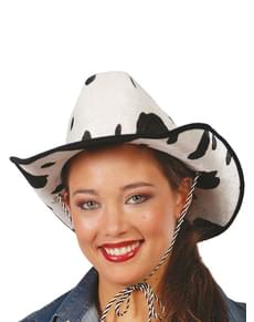 Chapéu de cowboy estampado vaca