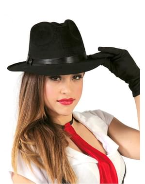 Siyah Kumaş Gangster Şapka
