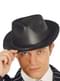 Chapeau de gangster en latex noir