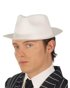 Chapéu de gangster em látex branco