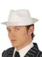 Sombrero de gángster de látex blanco